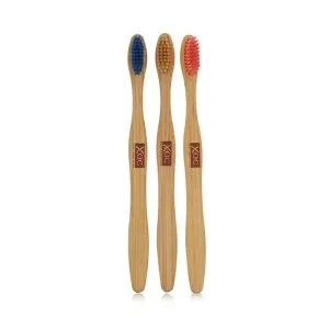 Xpel Oral Care Brosse à dents en bambou souple 3 pièces