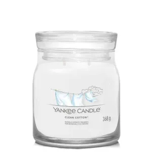 Bougie signature Yankee Candle Clean Cotton moyenne 368 g