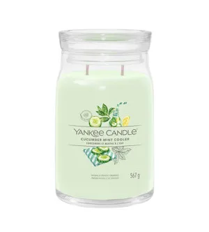 Bougie signature Yankee Candle Cucumber Mint Cooler grande 567 g