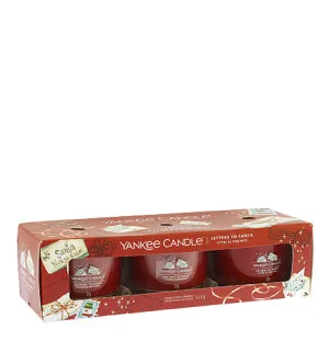 Bougie votive en verre Yankee Candle Letters To Santa 3 x 37 g