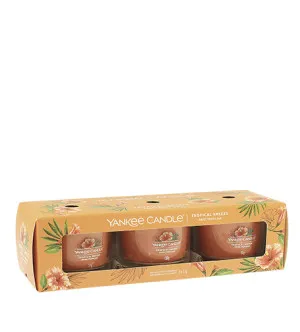 Yankee Candle Tropical Breeze bougie votive en verre 3 x 37 g