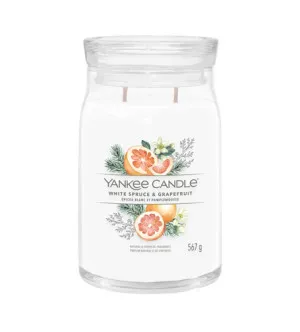 Yankee Candle White Spruce & Grapefruit signature grande bougie 567 g
