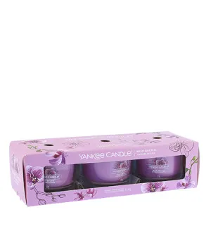 Bougie votive en verre Yankee Candle Wild Orchid 3 x 37 g