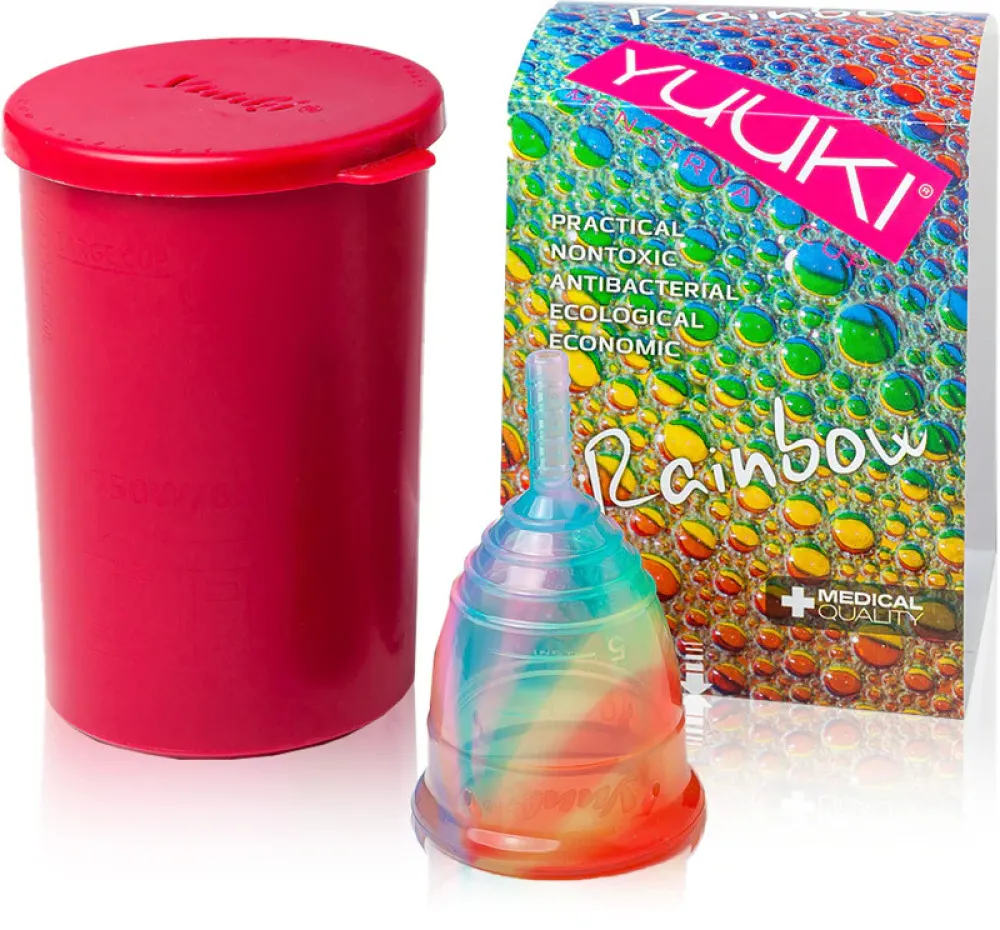 Yuuki Rainbow Menstrual Cup - Small Soft - incl. coupe stérilisante