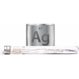 Nano-b Brosse à dents avec argent translucide - moyenne