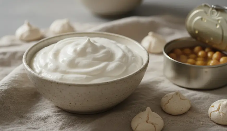 Aquafaba ou le liquide de pois chiches remplace les œufs en pâtisserie