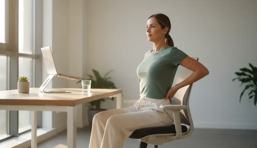 Exercices de stabilisation des omoplates au bureau pour un dos en bonne santé