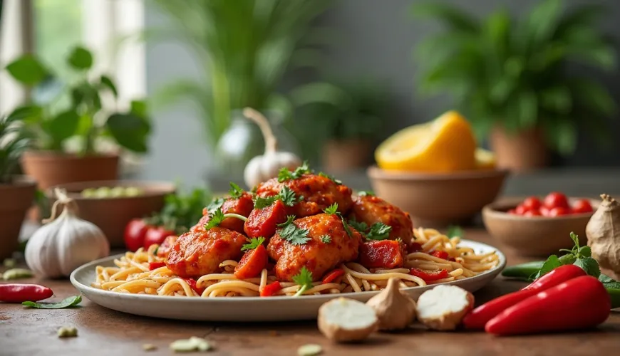 Le poulet épicé à la sichuanaise est la recette idéale pour un déjeuner de week-end.
