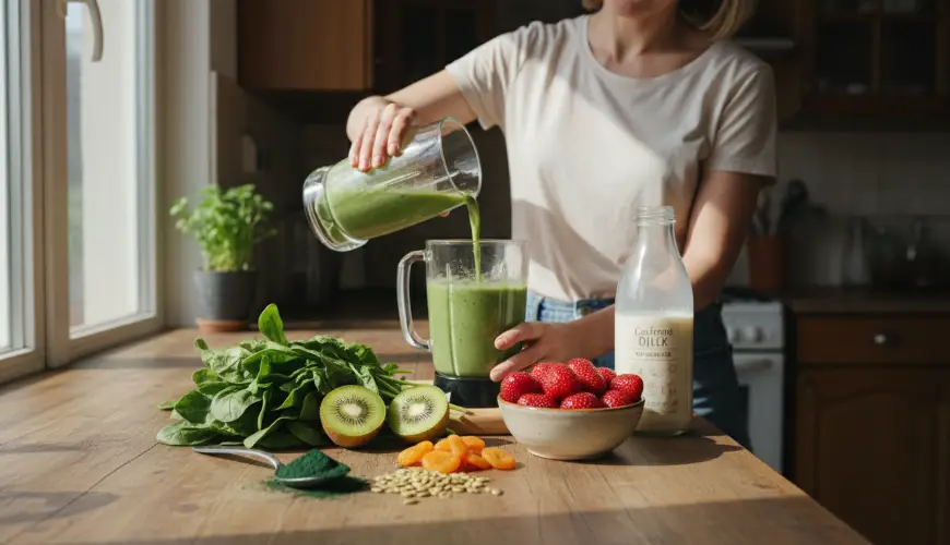 Smoothie pour les femmes souffrant de fatigue et de carence en fer