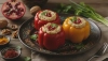 # Plněné papriky podle gruzínského receptu s vlašskými ořechy

→

# Poivrons farcis selon la recette
