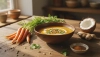 Essayez la crème de carottes rôties au gingembre avec du lait de coco