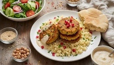 Galettes de pois chiches à la sauce tahini qui vous surprendront