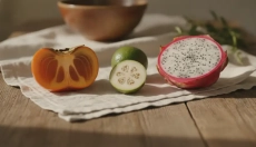 Essayez les fruits exotiques kaki, feijoa et pitahaya