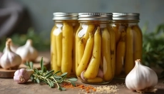 Gousses d'ail marinées délicieuses et pratiques pour la table d'hiver